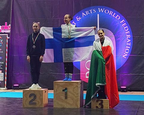 Iida Junior B Competitive -kategorian palkintojenjaossa